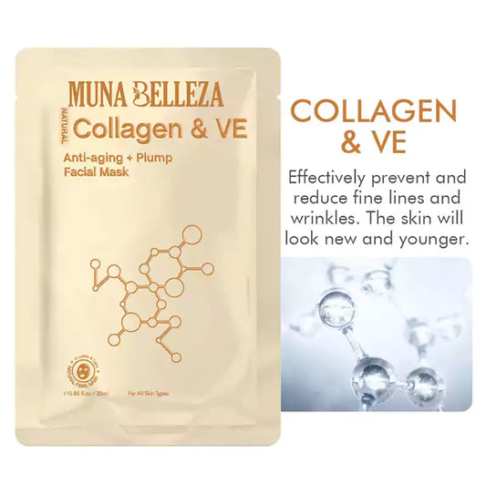 Collagen and Vitamin E Anti-Aging & Plumping Korean Facial Mask