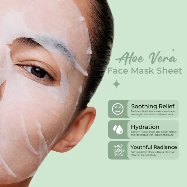 Aloe Vera Soothing & Hydrating Mask Sheet - Image 3