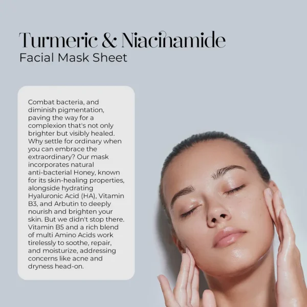 Turmeric & Niacinamide Facial Mask Sheet - Image 3
