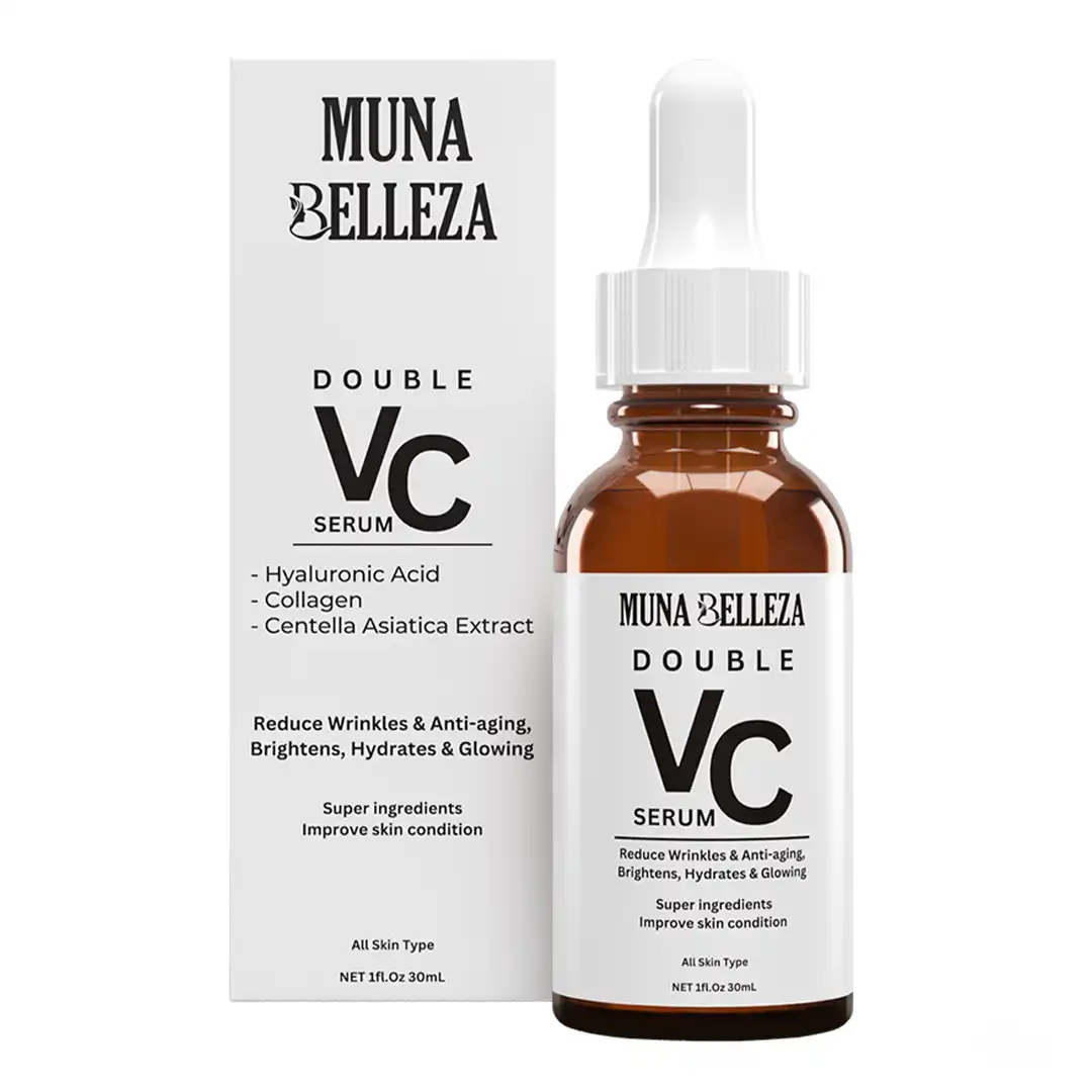 Double Vitamin C Serum for Face Glowing Skin with Muna Belleza Product