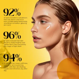 Muna Belleza Dark Spot Correcting Face Serum infographic — best serum for dark spots and hyperpigmentation serum with alpha arbutin to fade sun spots on face and achieve an even skin tone