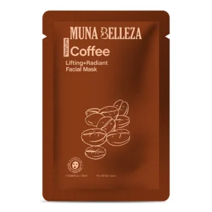Muna Belleza Natural Coffee Lifting and Radiant Facial Mask 25ml sachet — a firming coffee face mask and face lifting mask for radiant skin