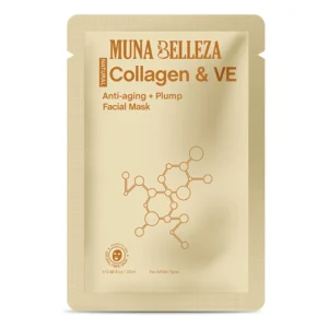 Muna Belleza Natural Collagen and VE Anti-aging and Plump Facial Mask 25ml sachet — a hydrating collagen face mask and korean face mask collagen formula