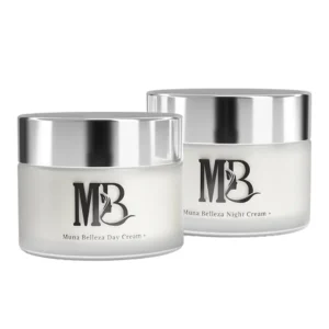 Muna Belleza Day Cream and Night Cream set — a complete day and night cream formula for skin whitening, face moisturizer for women and men, and difference between day cream and night cream routines